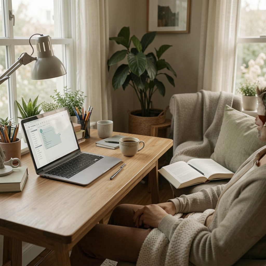 Balanced lifestyle with work and relaxation harmony